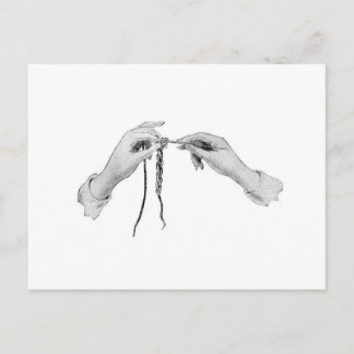 Kartenketten Vintage Hände Postkarte