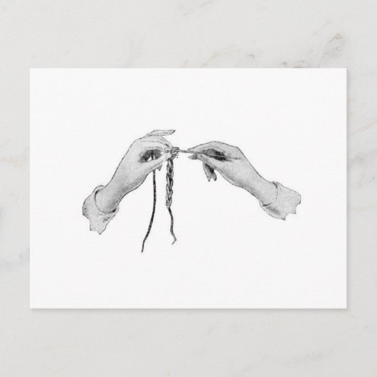 Kartenketten Vintage Hände Postkarte (Vorderseite)