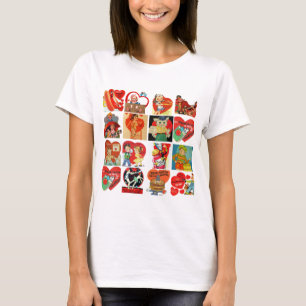 Kartenkollektion für Vintage Valentinstag T-Shirt