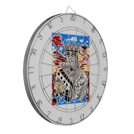 Kartenkönig Dartscheibe (Vorderseite Links)