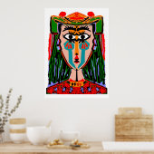 Kartenkönigin Abstrakt Poster (Küche)