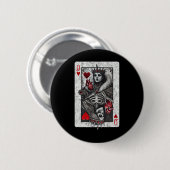 Kartenkönigin des Herzens, Skelett des Todes Button (Vorne & Hinten)