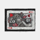 Kartenkönigin des Herzens, Skelett des Todes Fleecedecke (Vorderseite (Horizontal))