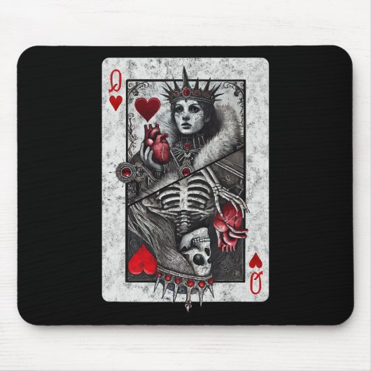 Kartenkönigin des Herzens, Skelett des Todes Mousepad (Vorne)