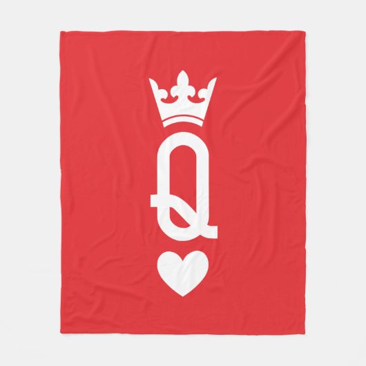 Kartenkönigin Fleecedecke (Vorderseite)