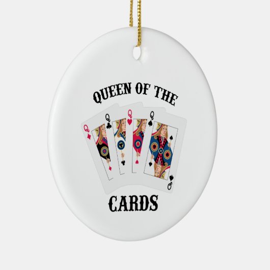 Kartenkönigin Keramik Ornament (Rechts)