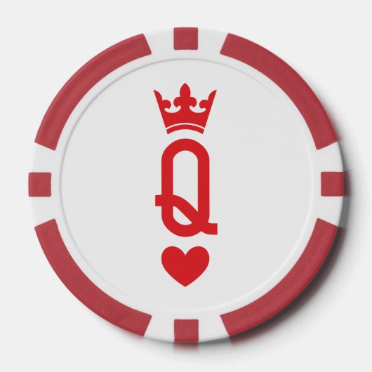 Kartenkönigin Pokerchips (Vorderseite)