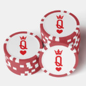 Kartenkönigin Pokerchips (Stapel)