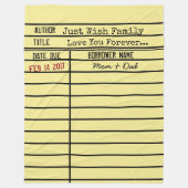 Kartenleder mit Fälligkeitsdatum - Anpassen Fleecedecke (Vorderseite)