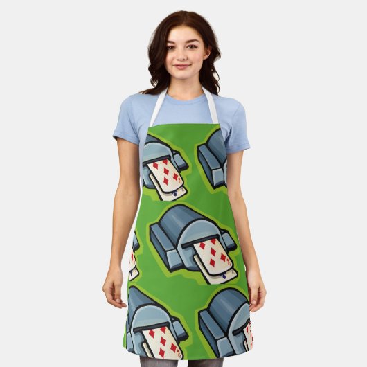 Kartenmaschine Schürze (Getragen)