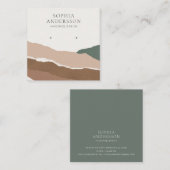 Kartenmaterial für abstrakte Landschaft einfügen Quadratische Visitenkarte (Vorne/Hinten)