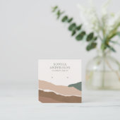 Kartenmaterial für abstrakte Landschaft einfügen Quadratische Visitenkarte (Stehend Vorderseite)