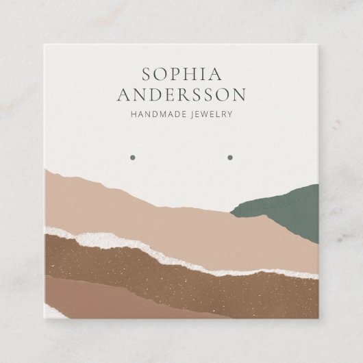 Kartenmaterial für abstrakte Landschaft einfügen Quadratische Visitenkarte (Vorderseite)