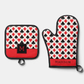 Kartenmuster 2 ofenhandschuh & Topflappen-Set (Vorderseite)
