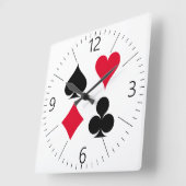 Kartenmuster anzeigen quadratische wanduhr (Winkel)