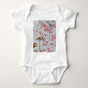 Kartenmuster auf der Kartendecke, Baby Strampler
