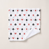 Kartenmuster Badhandtuch Set (Waschlappen)