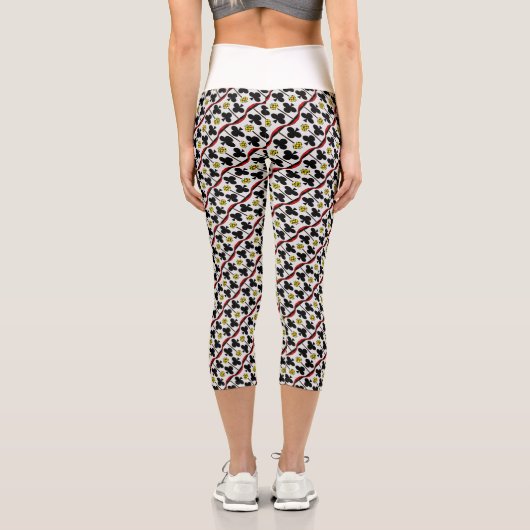 Kartenmuster Capri Leggings (Rückseite)