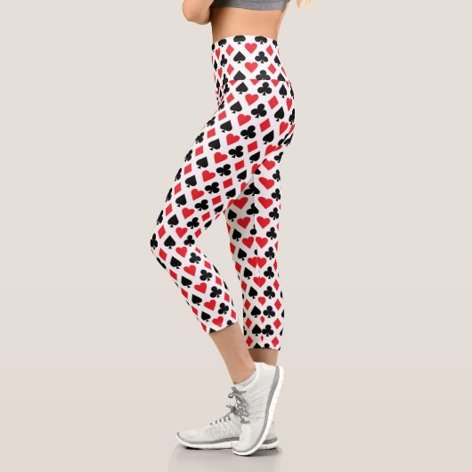 Kartenmuster Capri Leggings (Links)
