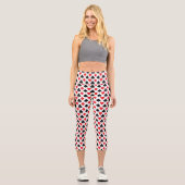 Kartenmuster Capri Leggings (Vorderseite)
