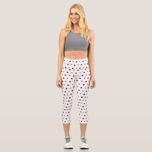 Kartenmuster Capri Leggings (Vorderseite)