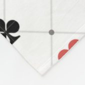 Kartenmuster Fleecedecke (Ecke)