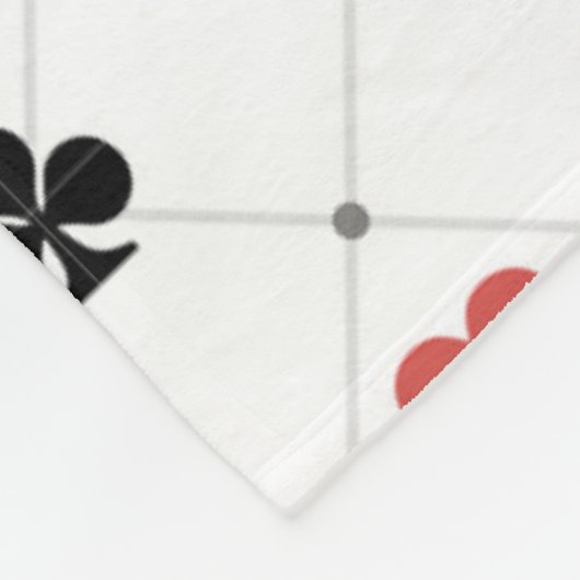 Kartenmuster Fleecedecke (Ecke)