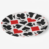 Kartenmuster für Anzug Pappteller (Schrägansicht)