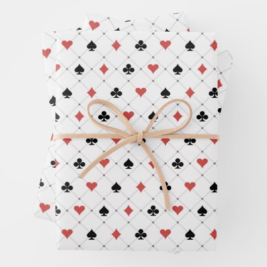 Kartenmuster Geschenkpapier Set (Beispiel)