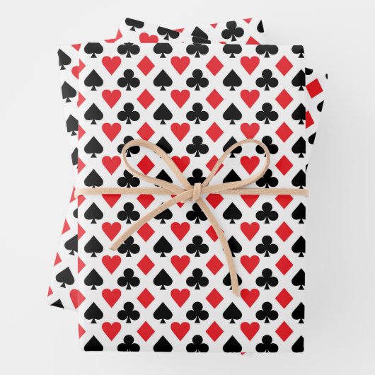 Kartenmuster Geschenkpapier Set (Beispiel)