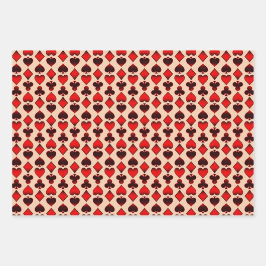 Kartenmuster Geschenkpapier Set (Vorderseite)