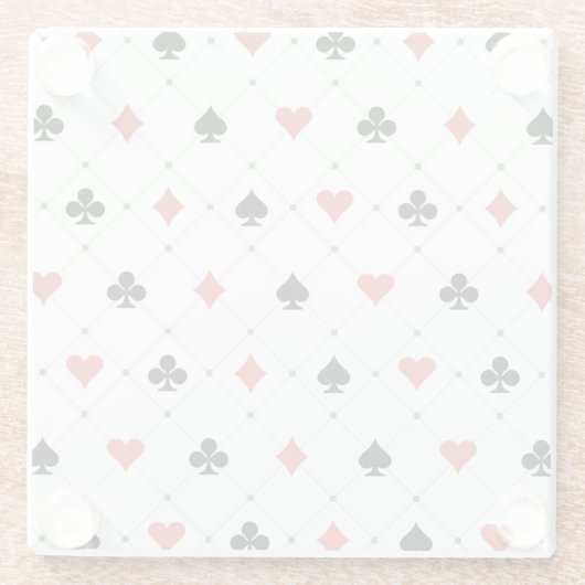Kartenmuster Glasuntersetzer (Rückseite)