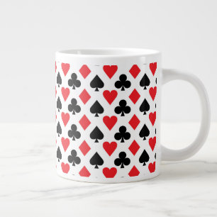 Kartenmuster Jumbo-Tasse