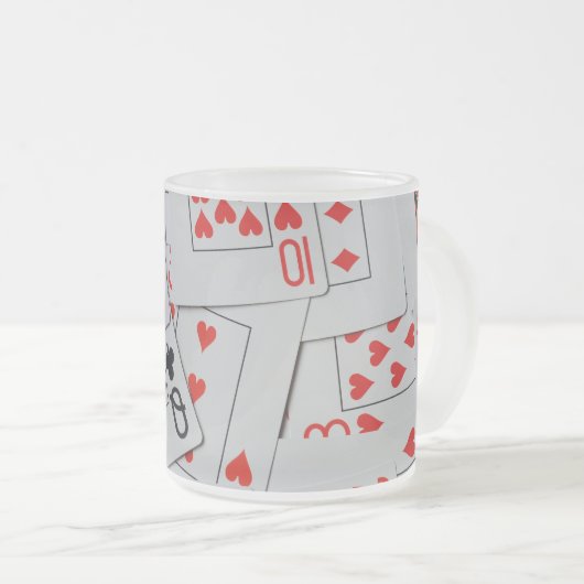 Kartenmuster, Mattglastasse (VorderseiteRechts)