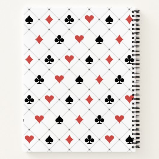 Kartenmuster Notizblock (Rückseite)
