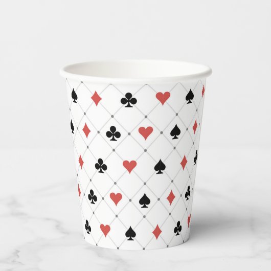 Kartenmuster Pappbecher (Rückseite)