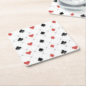 Kartenmuster Rechteckiger Pappuntersetzer (angewinkelt)