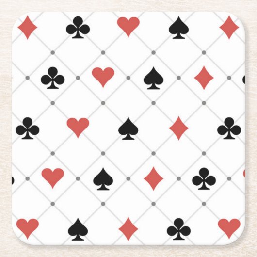 Kartenmuster Rechteckiger Pappuntersetzer (Vorderseite)