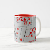 Kartenmuster, Zweifarbige Tasse (VorderseiteRechts)