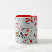 Kartenmuster, Zweifarbige Tasse (Mittel)