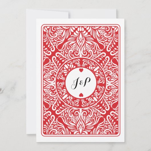 Kartenpaare King Queen Las Vegas Einladung (Rückseite)