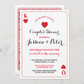 Kartenpaare King Queen Las Vegas Einladung (Vorne/Hinten)