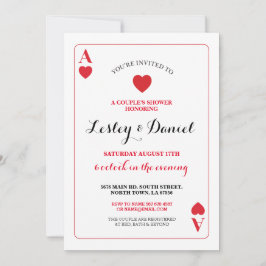 Kartenpaare Verlobung Ace Vegas Einladung