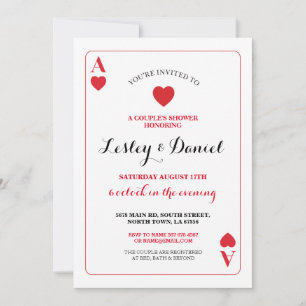 Kartenpaare Verlobung Ace Vegas Einladung