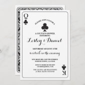 Kartenpaare Verlobung Ace Vegas Spade Einladung (Vorne/Hinten)