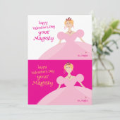 Kartenpaarung für Hübsche Princess-Valentinen Dankeskarte (Stehend Vorderseite)