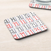 Kartenpack auf weißem Grund Getränkeuntersetzer (Linke Seite)