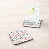 Kartenpack auf weißem Grund Getränkeuntersetzer (Rechte Seite)