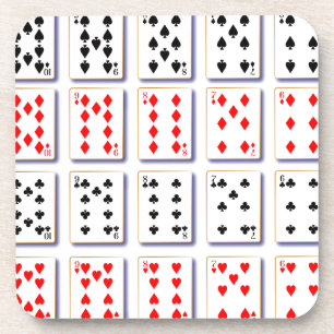 Kartenpack auf weißem Grund Getränkeuntersetzer