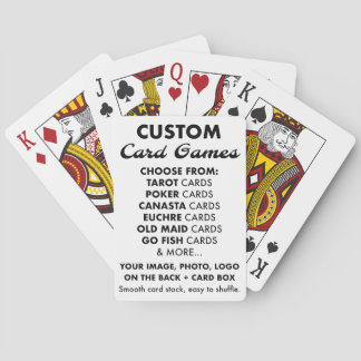 Kartenpaket für Personalisierte POKER Spielkarten